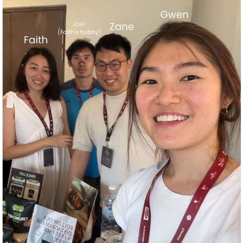 Founders of Nibble Network, Zane, Gwen and Faith  in a casual setting